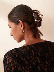 Gold Tone Organic Hair Claw Made With Recycled Zinc - Image 1 of 6