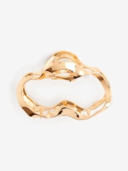 Gold Tone Organic Hair Claw Made With Recycled Zinc - Image 4 of 6