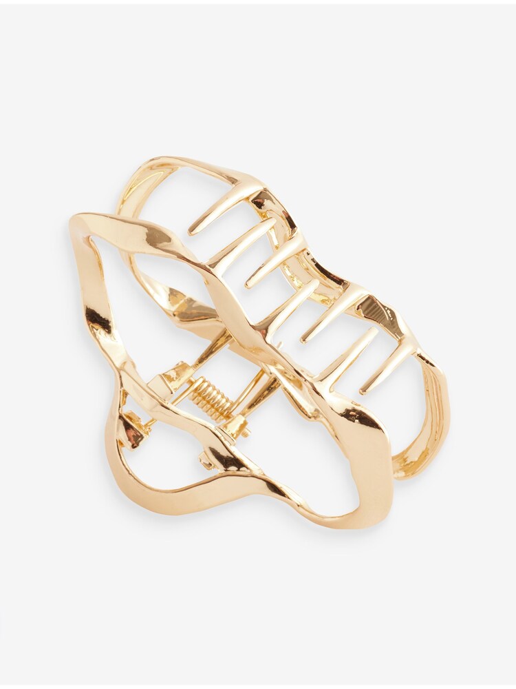 Gold Tone Organic Hair Claw Made With Recycled Zinc - Image 6 of 6