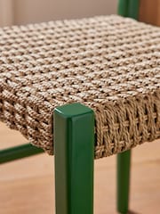 Nina Campbell Set of 2 Green Alder Dining Chairs - Image 3 of 8