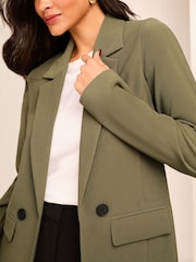 Khakigrün - Lipsy Gerippter Blazer aus Jersey - Bild 2 von 4