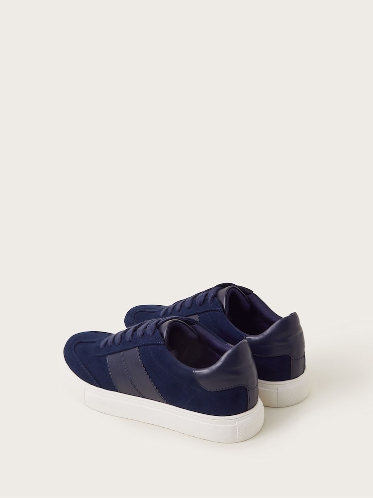 Monsoon Blue Faux Suede Trainers - Image 3 of 3