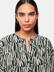Whistles Green/Multi Petite Checkerboard Tiger Dress - Image 5 of 6