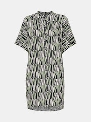 Whistles Green/Multi Petite Checkerboard Tiger Dress - Image 6 of 6