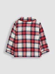 JoJo Maman Bébé Cream Check Woven Pyjamas - Image 3 of 5