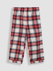 JoJo Maman Bébé Cream Check Woven Pyjamas - Image 4 of 5