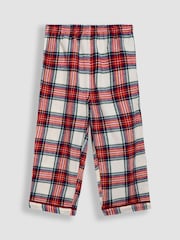 JoJo Maman Bébé Cream Check Woven Pyjamas - Image 5 of 5