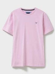 Hellpink - Crew Clothing, klassisches T-Shirt aus 100 % Baumwolle - Bild 4 von 4