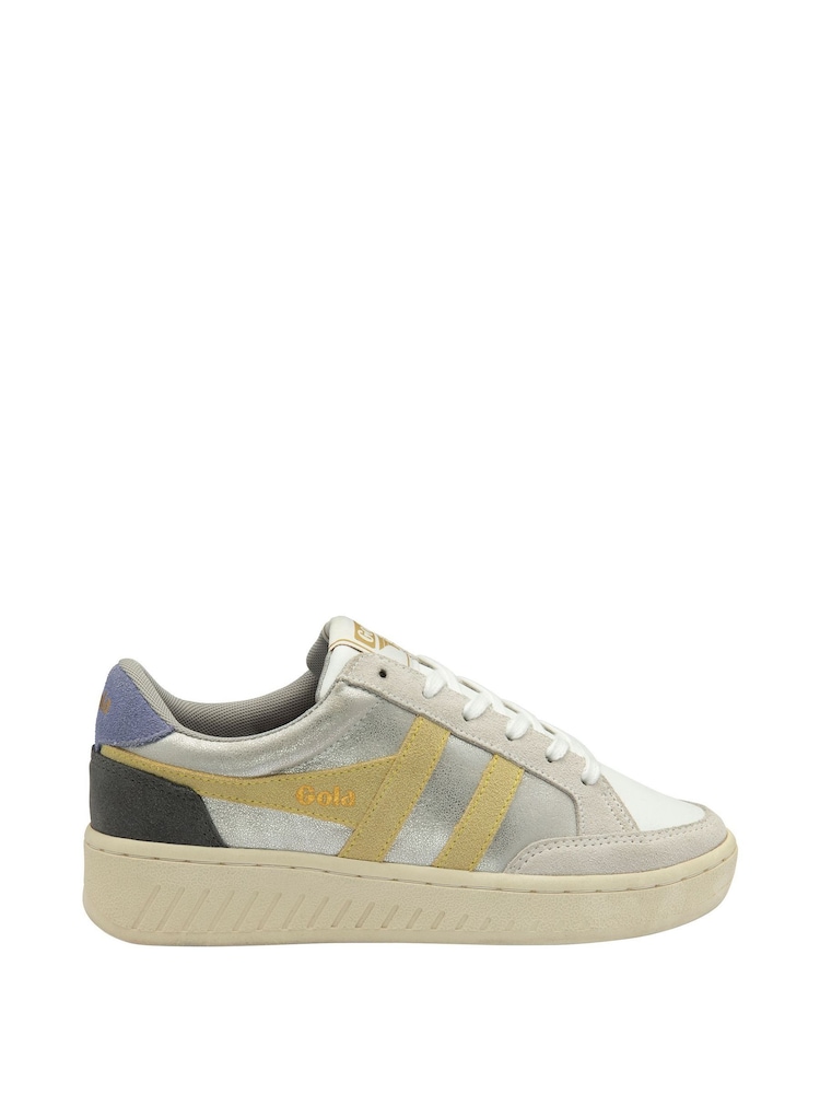 Gola Silver Ladies Superslam Blaze Lace-Up Trainers - Image 1 of 4