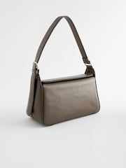 Khaki Green Structured Shoulder Bag - Image 4 of 7
