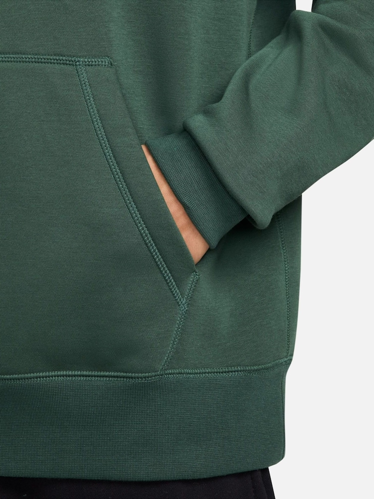 Nike Green Club Fleece Pullover Hoodie - Image 3 of 3