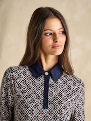 Joules Cordelia Blue Long Sleeve Top - Image 4 of 6