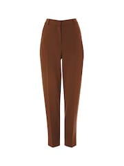 Roman Brown Short Straight Leg Stretch Trousers - Image 5 of 5