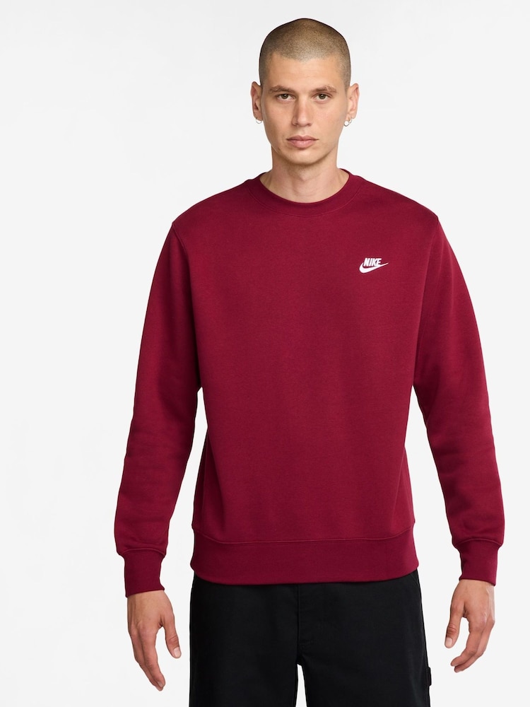 Nike Team Red/White Club Crew Sweatshirt - Image 1 of 3