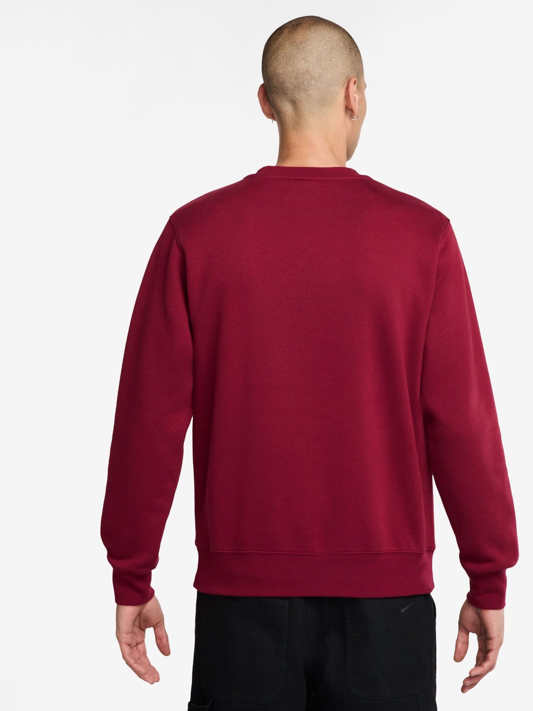 Buy Nike Team Red White Club Crew Sweatshirt from Next Luxembourg