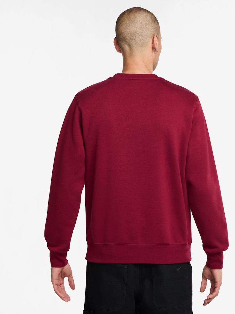 Nike Team Red/White Club Crew Sweatshirt - Image 2 of 3