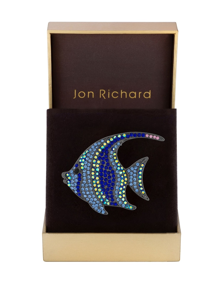 Jon Richard Silver Tropical Fish Brooch Gift Box - Image 1 of 4