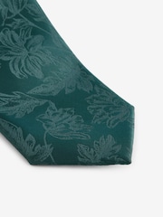 Forest Green Slim Tie And Pocket Square Set - Image 2 of 5