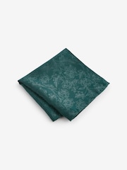 Forest Green Slim Tie And Pocket Square Set - Image 4 of 5