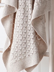 The White Company Baby Natural Cotton Heirloom Blanket - Image 2 of 2