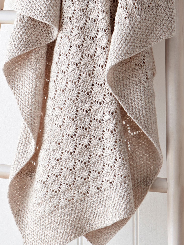 The White Company Baby Natural Cotton Heirloom Blanket - Image 2 of 2