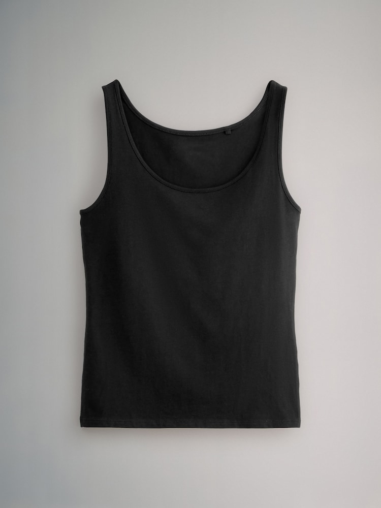The Set White/Black Scoop Neck Vests 5 Pack - Image 6 of 6