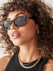 Rayban Wayfarer Oval Rb2242 Oval Black Sunglasses - Image 1 of 8