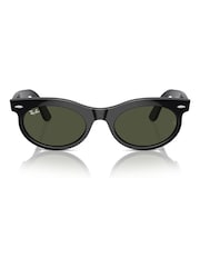 Rayban Wayfarer Oval Rb2242 Oval Black Sunglasses - Image 4 of 8