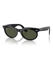 Rayban Wayfarer Oval Rb2242 Oval Black Sunglasses - Image 5 of 8