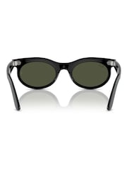 Rayban Wayfarer Oval Rb2242 Oval Black Sunglasses - Image 6 of 8