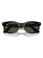 Rayban Wayfarer Oval Rb2242 Oval Black Sunglasses - Image 8 of 8