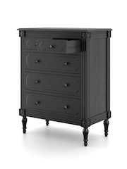 Feather & Black Black Casterton 5 Drawer Wooden Chest - Image 2 of 2