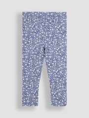 JoJo Maman Bébé Navy Blue Ditsy Floral 2-Pack Autumn Ditsy Floral Leggings - Image 3 of 7