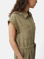 Jigsaw Linen Zip Front Jumpsuit - Image 2 of 5