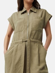 Jigsaw Linen Zip Front Jumpsuit - Image 3 of 5