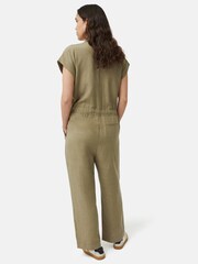 Jigsaw Linen Zip Front Jumpsuit - Image 4 of 5