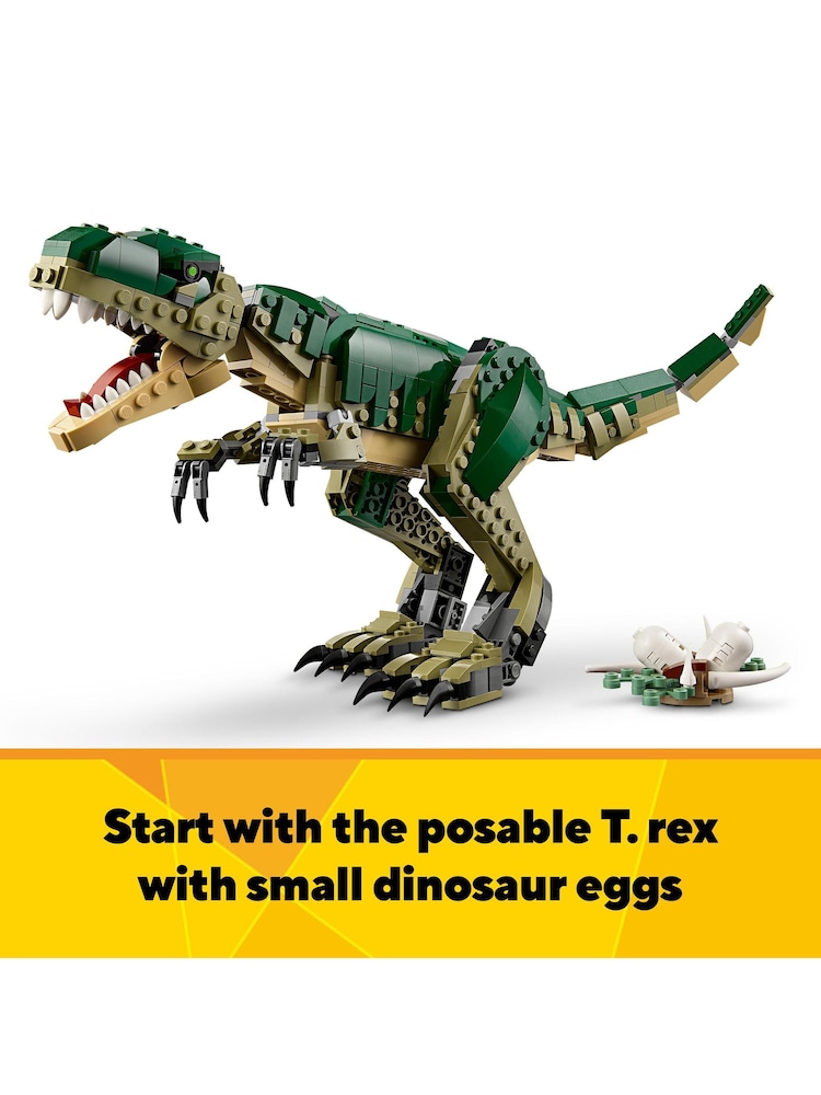 Buy LEGO Creator 3in1 T Rex Toy Dinosaur Set from Next Norway