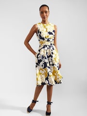 Hobbs Multi Petite 100% Linen Twitchill Dress - Image 1 of 4