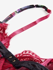 B by Ted Baker Charcoal Grey Floral Print Full Cup Underwire Bra - Bild 11 von 13