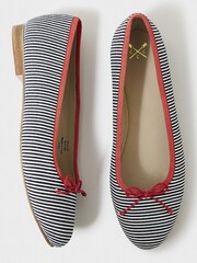 Crew Clothing Stripe Ballet Pumps - Image 3 of 4