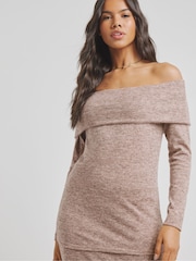 Simply Be Pink Cut & Sew Bardot Top - Image 1 of 4