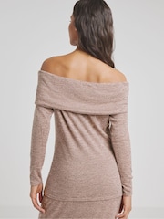 Simply Be Pink Cut & Sew Bardot Top - Image 2 of 4