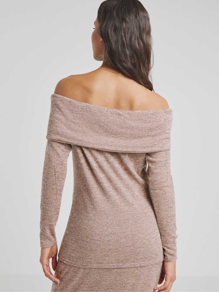 Simply Be Pink Cut & Sew Bardot Top - Image 2 of 4