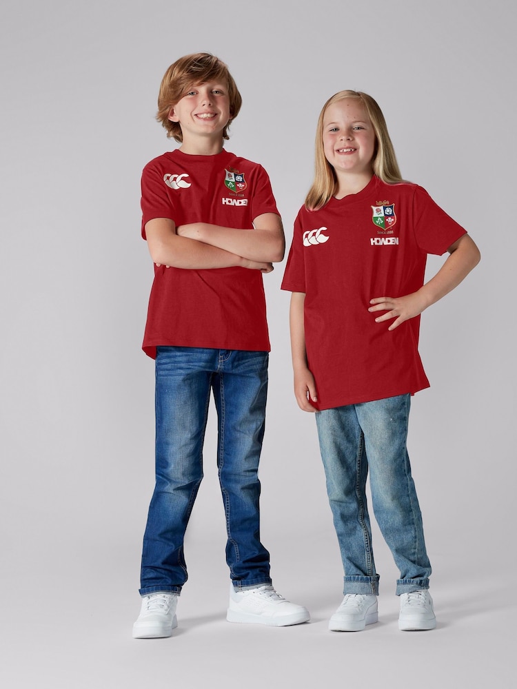 Canterbury Red British & Irish Lions Rugby Cotton Jersey T-Shirt - Image 1 of 9