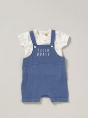 Homegrown Blue Dungaree Outfit Set - Image 1 of 5