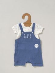 Homegrown Blue Dungaree Outfit Set - Image 2 of 5