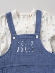 Homegrown Blue Dungaree Outfit Set - Image 5 of 5