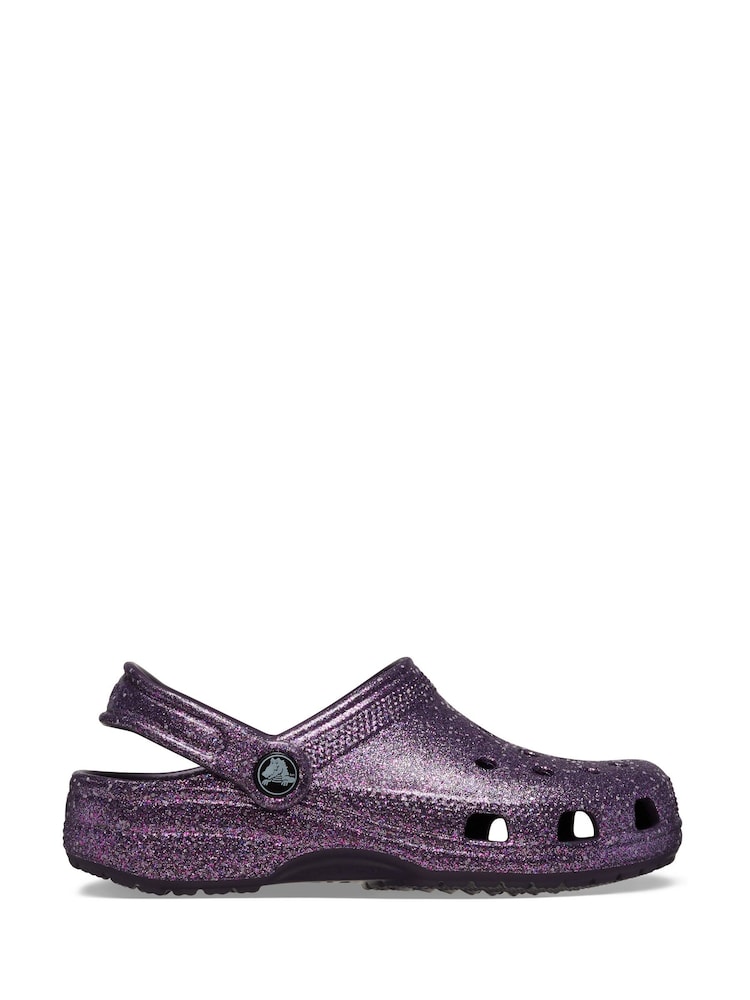 Crocs Purple Classic Toddler Glitter Clogs - Image 1 of 6