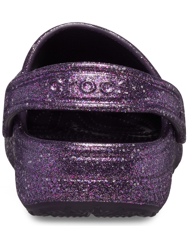 Crocs Purple Classic Toddler Glitter Clogs - Image 2 of 6