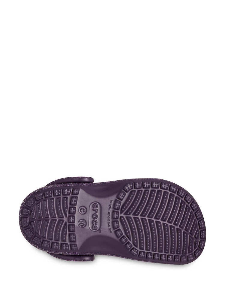 Crocs Purple Classic Toddler Glitter Clogs - Image 6 of 6